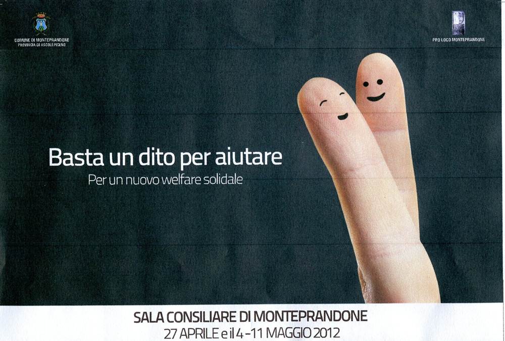monteprandone, basta un dito per aiutare