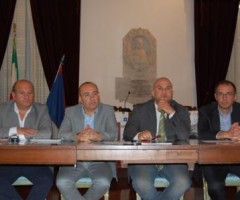 Da sinistra: Gino Sabbatini, Piero Antimiani, Valerio Lucciarini, Bruno Gabrielli