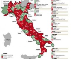 La nuova mappa delle Province. (Fonte: corriere.it)