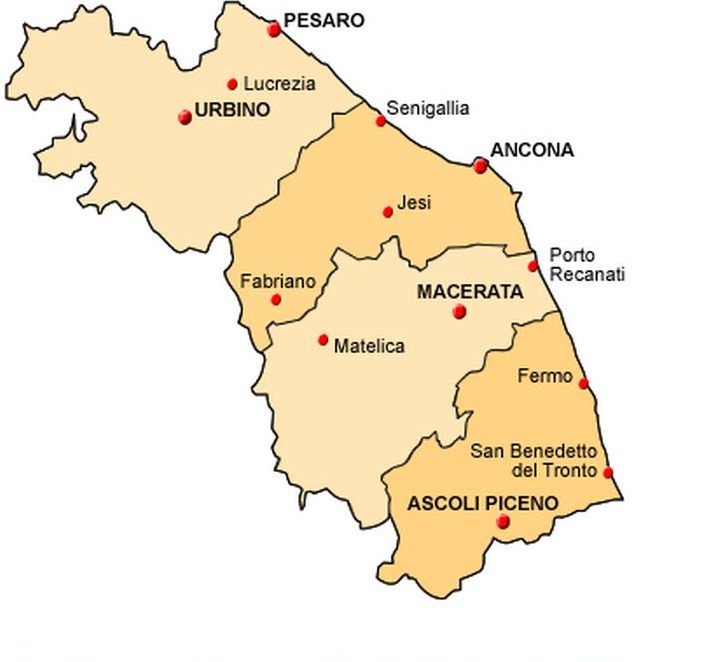 vecchia cartina marche