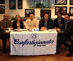 Guido Tarli, segretario Confartigianato AP-FM, Natascia Troli, dirigente Confartigianato AP-FM Antonello Lupi, Paolo Chiappini, Igino Palmizi, Luigi Carlini dell'ASUR Area Vasta 5