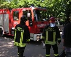 Vigili del fuoco in azione