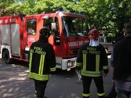 Vigili del fuoco in azione