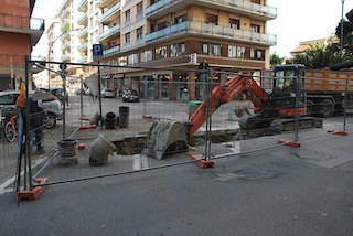 lavori viale De Gasperi
