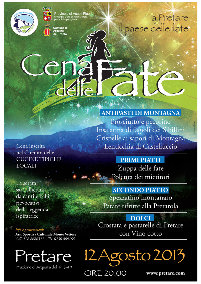 Manifesto Cena delle Fate - Pretare