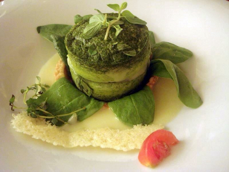 flan di patate e spinaci