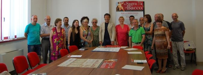 Presentazione della Sagra di Bacco alla presenza del sindaco, assessori e rappresentanti delle associazioni