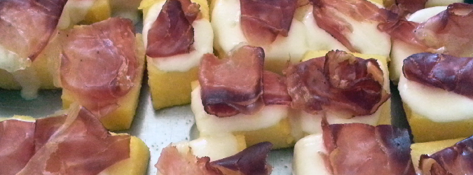 i crostini di polenta e speck