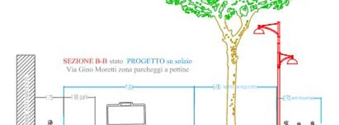 Pista ciclabile lungo l'Albula in via Moretti