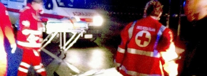 Ambulanza - cadavere incidente stradale