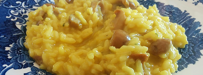 risotto funghi e zafferano