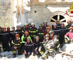 Vigili del fuoco francesi ad Arquata del Tronto