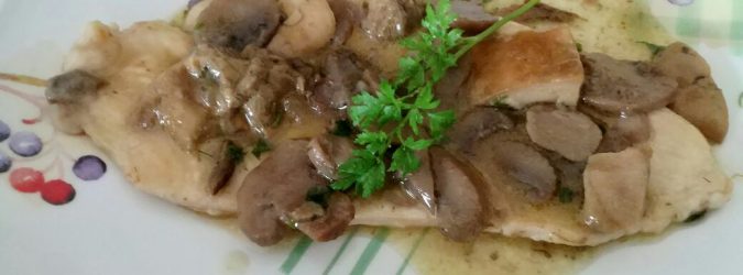 tacchino con funghi
