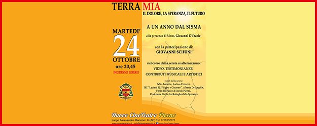 spettacolo Terra Mia ad Ascoli
