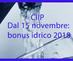 Bonus idrico 2018: dal 15 novembre i moduli
