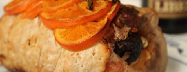 carne maiale frutta
