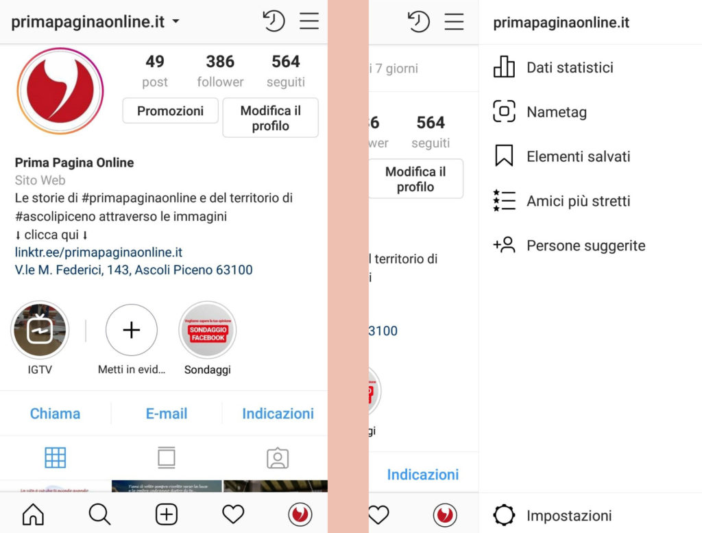 Collegare Instagram a Facebook1
