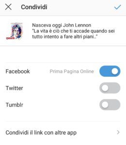Collegare Instagram a Facebook1