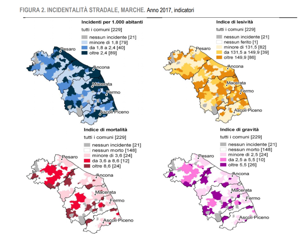 indici incidenti stradali marche