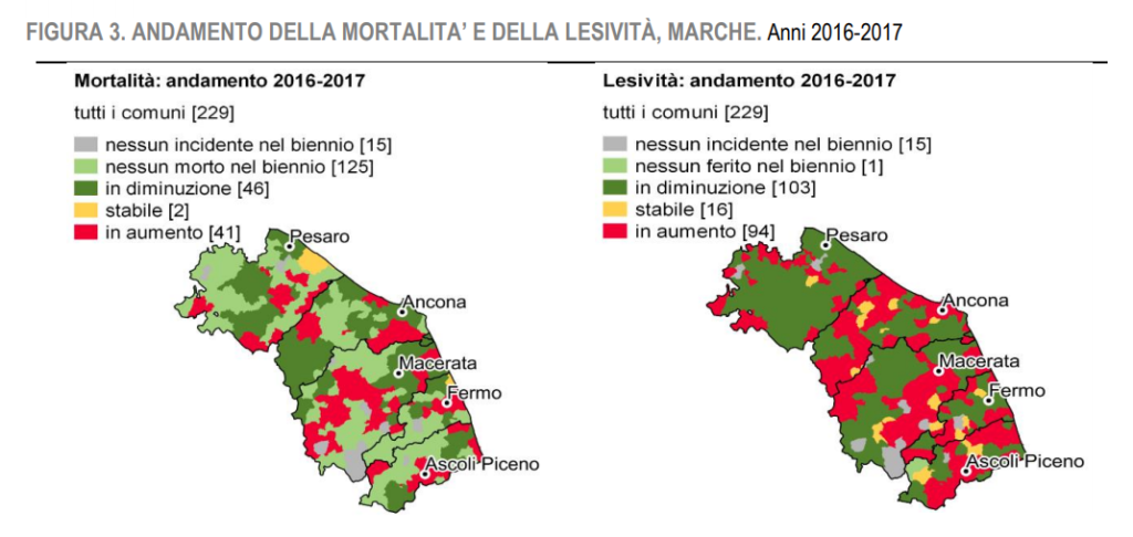 incidenti mortalità marche