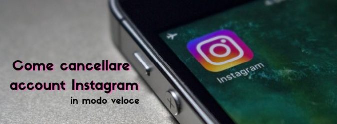 cancellare account instagram
