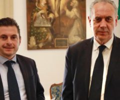 ricostruzione scuole Marco Fioravanti e il Commissario Straordinario Giovanni Legnini