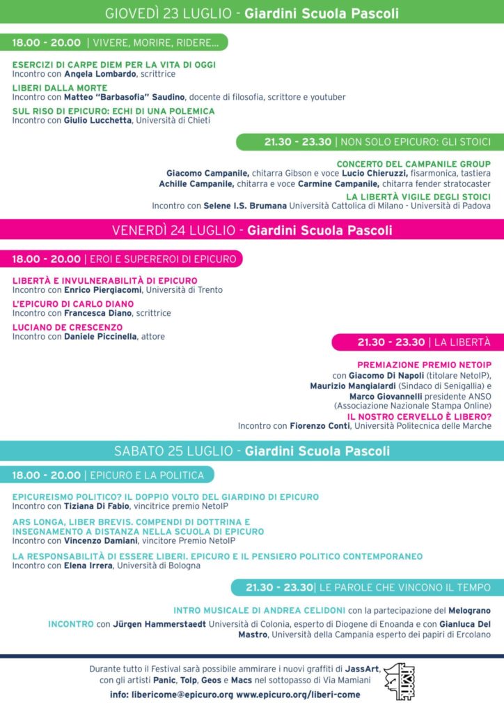 locandina evento epicuro a senigallia