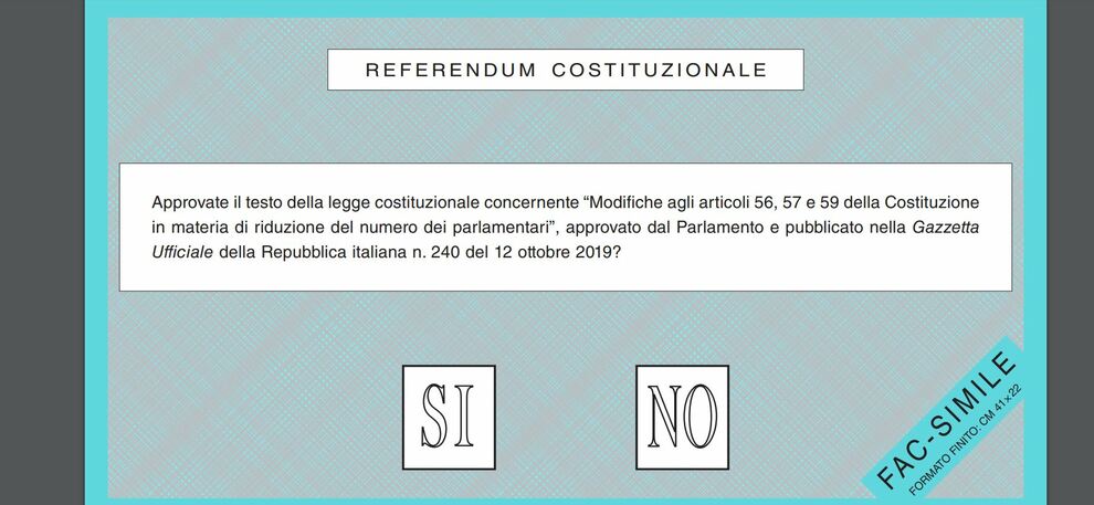 Referendum taglio parlamentari