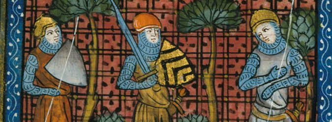 Crociati Crusaders,_from_Chroniques_de_France_ou_de_St_Denis,_14th_century_(22716450535)