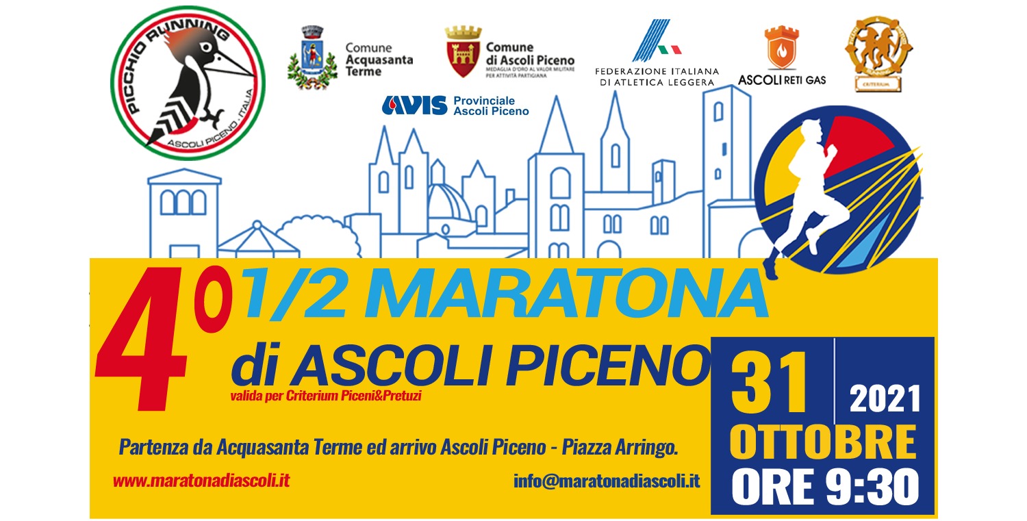 Mezza Maratona di Ascoli Piceno 31102021 locandina