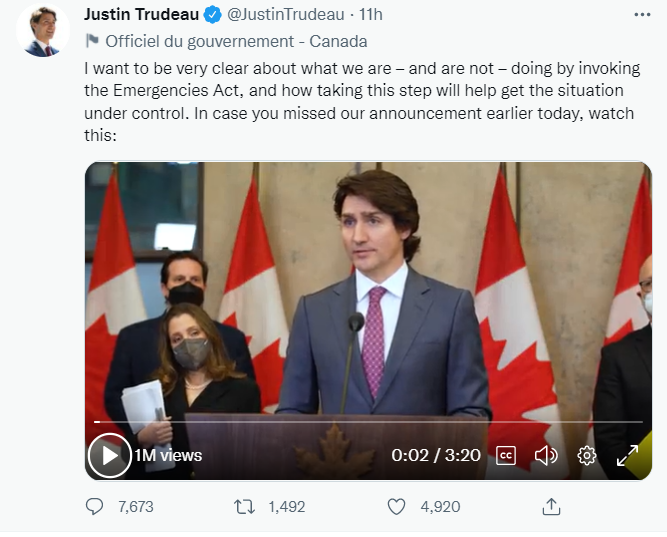 Justin Trudeau - Freedom Convoy Canada
