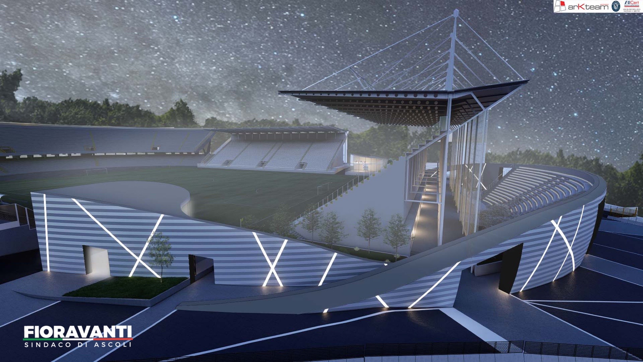 ascoli piceno render curva sud