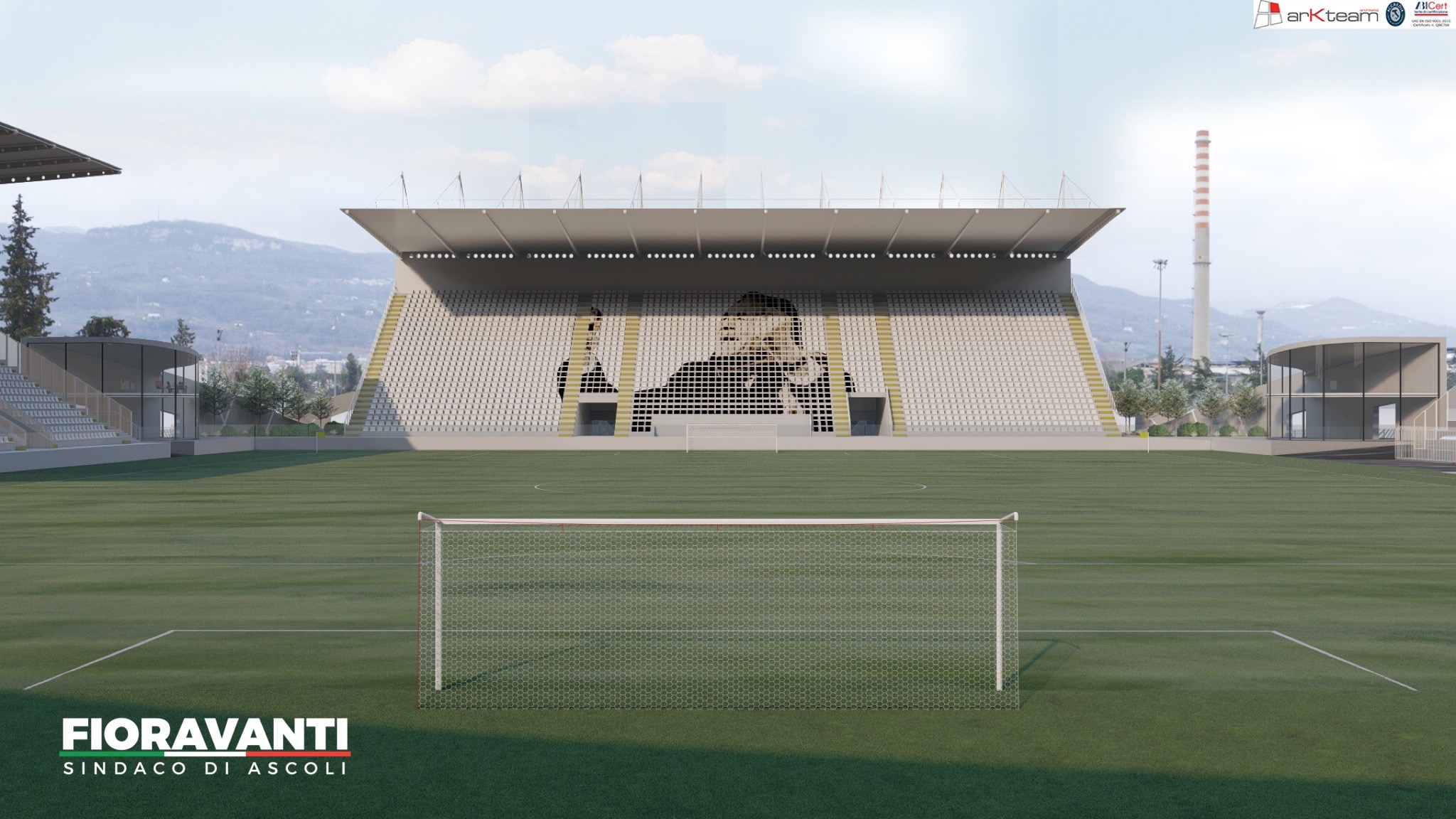 ascoli piceno render curva sud