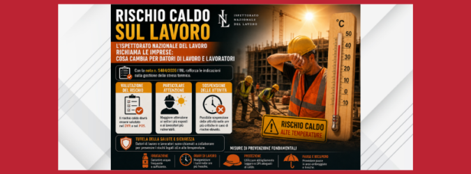 Rischio caldo sul lavoro, l'Ispettorato nazionale del lavoro