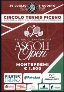 Ascoli Open 2026, torna il grande tennis