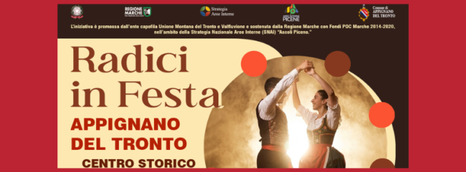 Notte del Saltarello 2026, Radici in Festa Appignano, eventi Appignano del Tronto, Orchestra Popolare del Saltarello, programma 19 e 20 settembre, tradizioni marchigiane