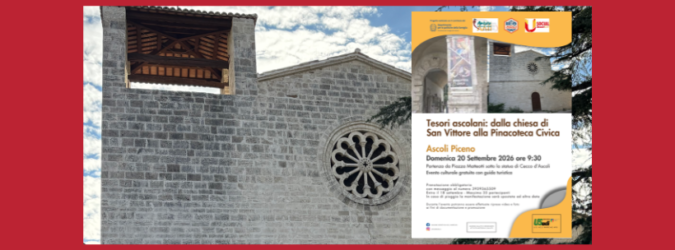 Tesori ascolani, visita gratuita Ascoli Piceno, chiesa di San Vittore, Pinacoteca Civica Ascoli, eventi 20 settembre, prenotazione visita guidata