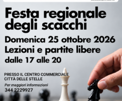 Ascoli Piceno, scacchi, lezioni di scacchi, Città delle Stelle, Unione Sportiva Acli Marche, Diritto allo Sport, Campolungo, eventi gratuiti, festa regionale degli scacchi, 25 ottobre 2026
