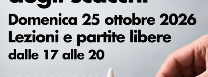 Ascoli Piceno, scacchi, lezioni di scacchi, Città delle Stelle, Unione Sportiva Acli Marche, Diritto allo Sport, Campolungo, eventi gratuiti, festa regionale degli scacchi, 25 ottobre 2026
