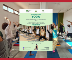 Folignano, yoga gratuito, Eugenia Brega, Unione Sportiva Acli Marche, Maltignano, In Corpore Sano 2026, benessere, Teatro delle Foglie, eventi Piceno, 24 ottobre 2026