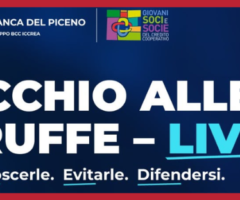 Ascoli Piceno, truffe online, Metateoo, Banca del Piceno, Giovani Soci, Polizia Postale, sicurezza digitale, phishing, smishing, eventi