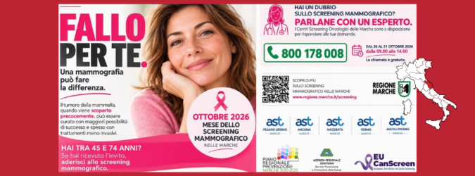 Ottobre rosa, Regione Marche, screening mammografico, mammografia, numero verde, prevenzione, tumore al seno, Paolo Calcinaro, salute donna