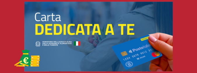 Carta Dedicata a te, carta spesa, bonus alimentare, ISEE, INPS, Poste Italiane, famiglie, contributo 500 euro, Masaf, aiuti economici