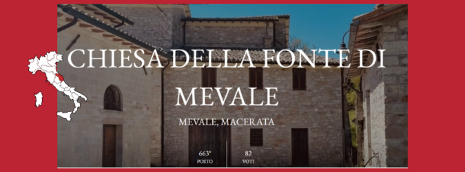 Visso, Mevale, Chiesa della Fonte, FAI, I Luoghi del Cuore, Monti Sibillini, Marche, patrimonio culturale